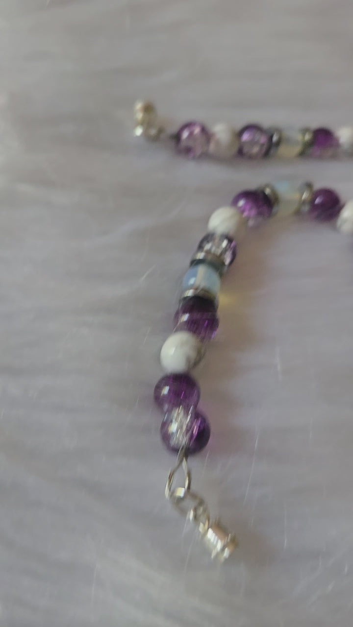 Purple Tiger's eye with mixed stones