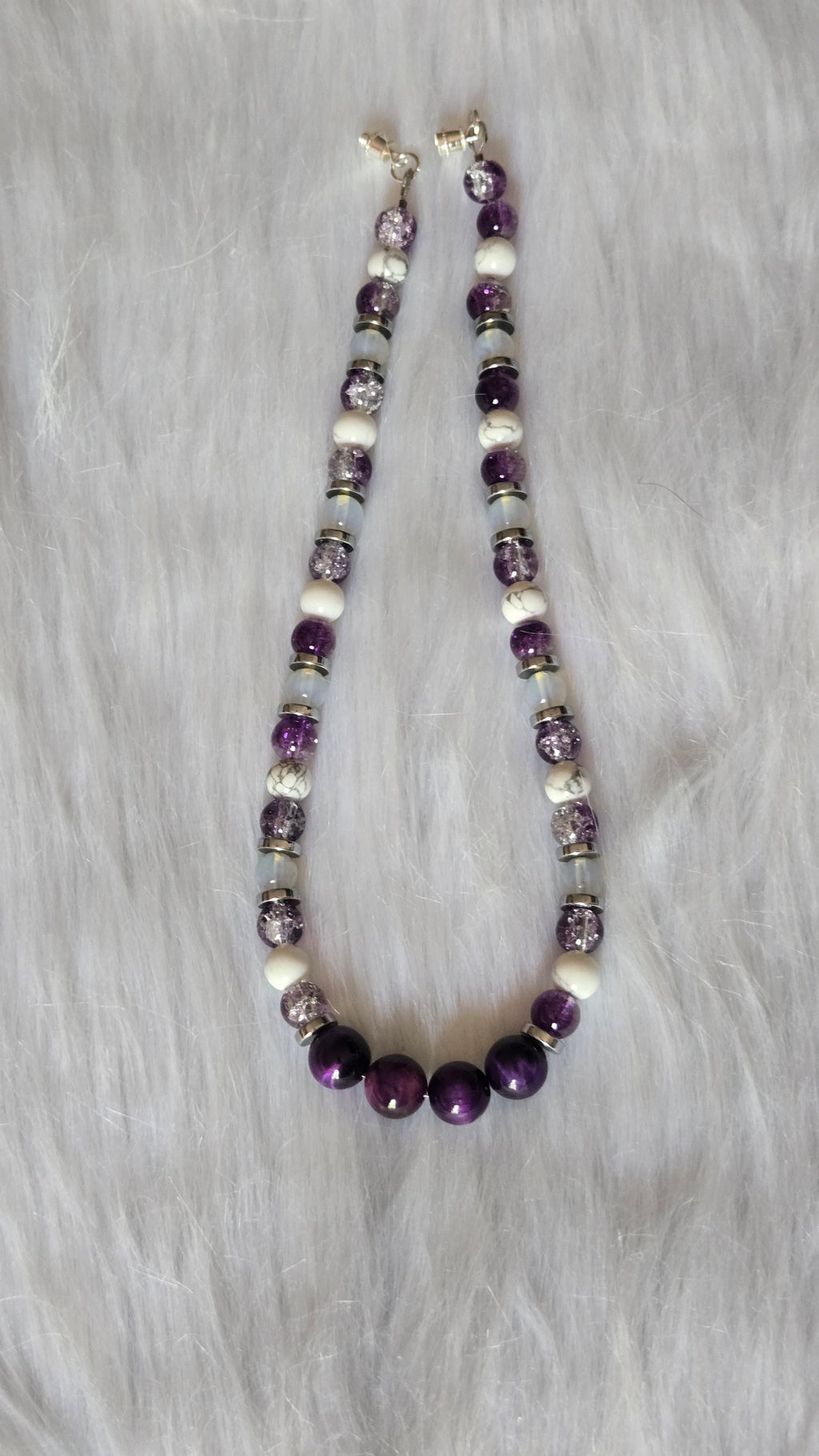 Purple Tiger's eye with mixed stones