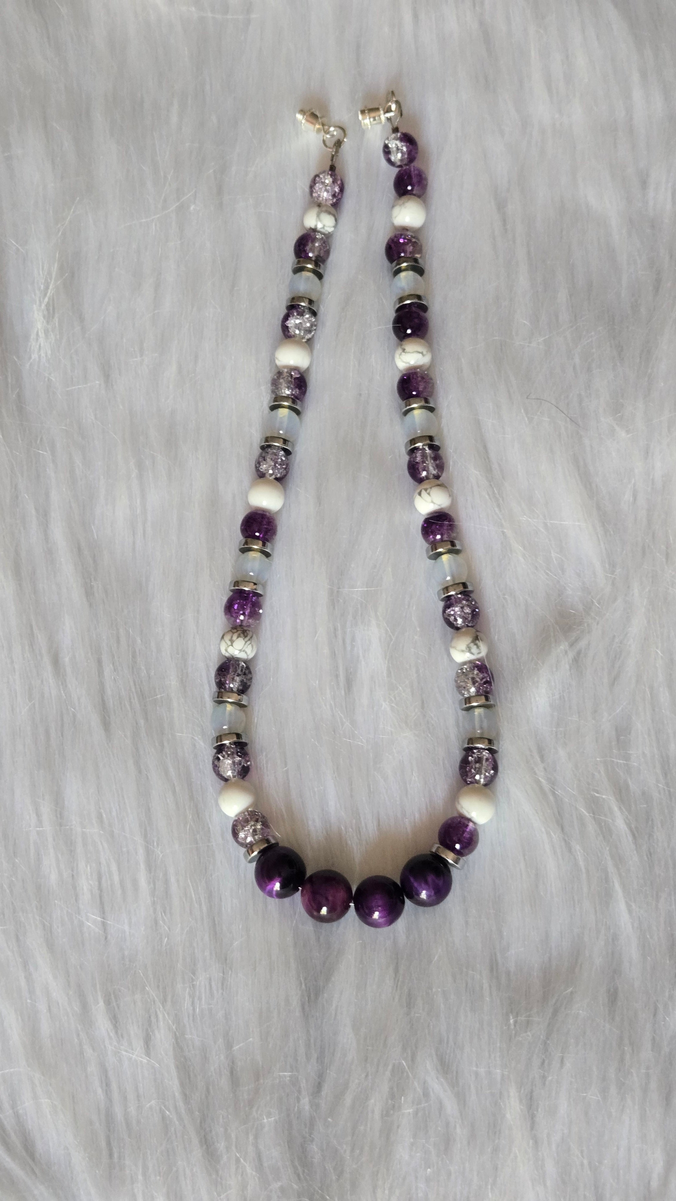 Purple Tiger's eye with mixed stones