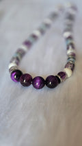 Purple Tiger's eye with mixed stones